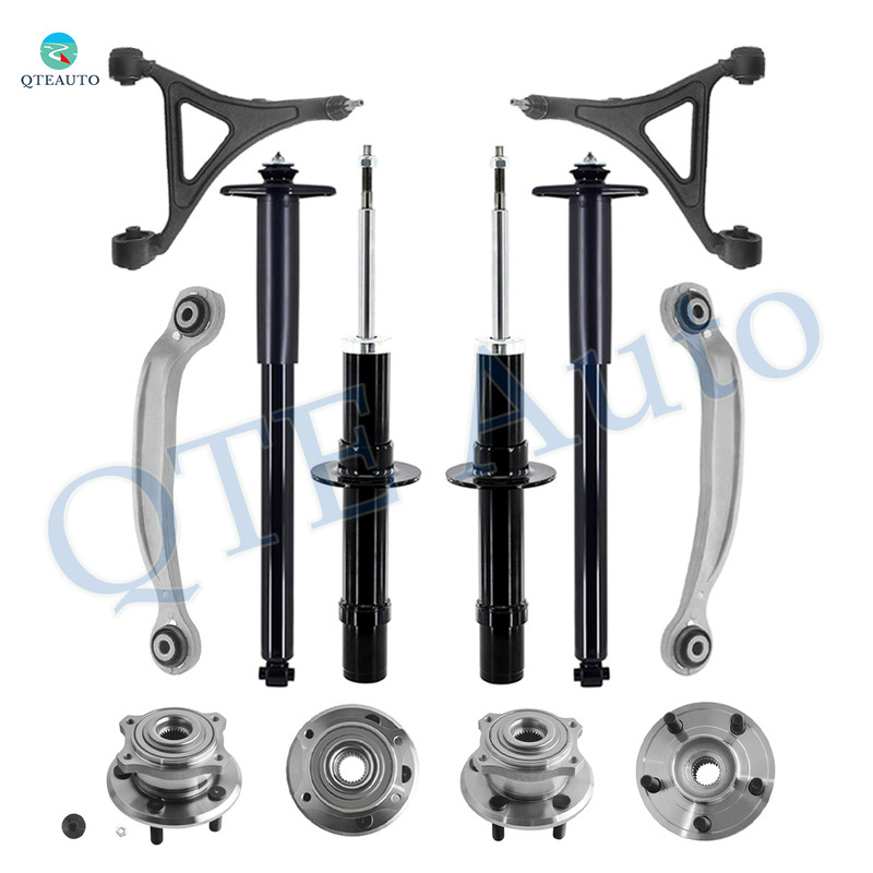 Set of 12 Front Lower Control Arm Ball Joint-Wheel Hub Bearing Assembly-Suspension Strut Assembly-Rear Upper Rearward Control Arm-Wheel Hub Bearing Assembly-Complete Shock Absorber Kit For 2005-2009 Chrysler 300