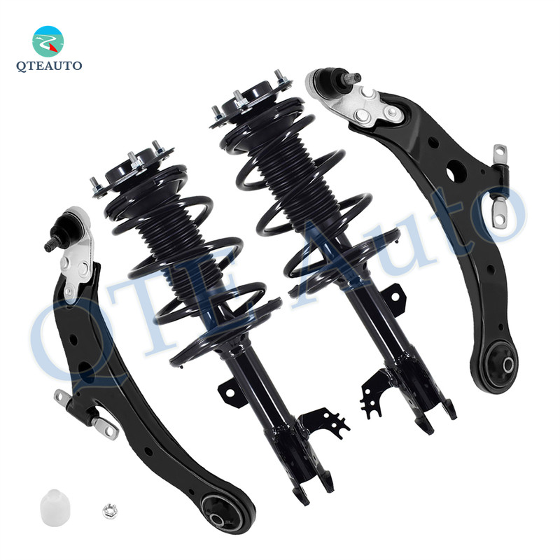 Set of 4 Front Lower Control Arm Ball Joint-Quick Complete Strut-Coil Spring Assembly For 2012-2014 Toyota Camry