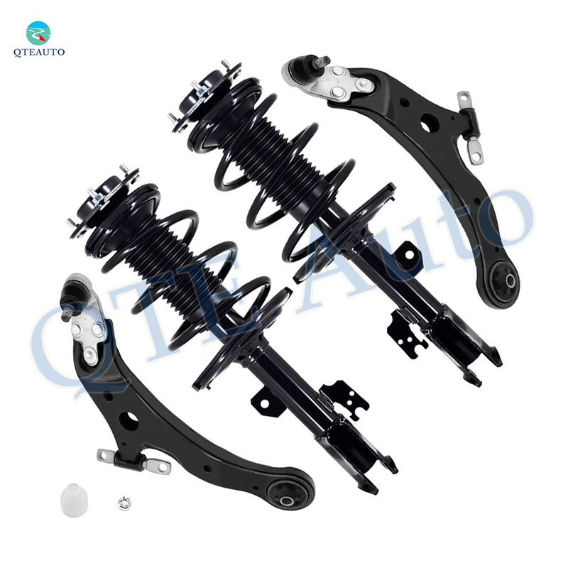 Set of 4 Front Lower Control Arm Ball Joint-Quick Complete Strut-Coil Spring Assembly For 2005 2006 Toyota Avalon