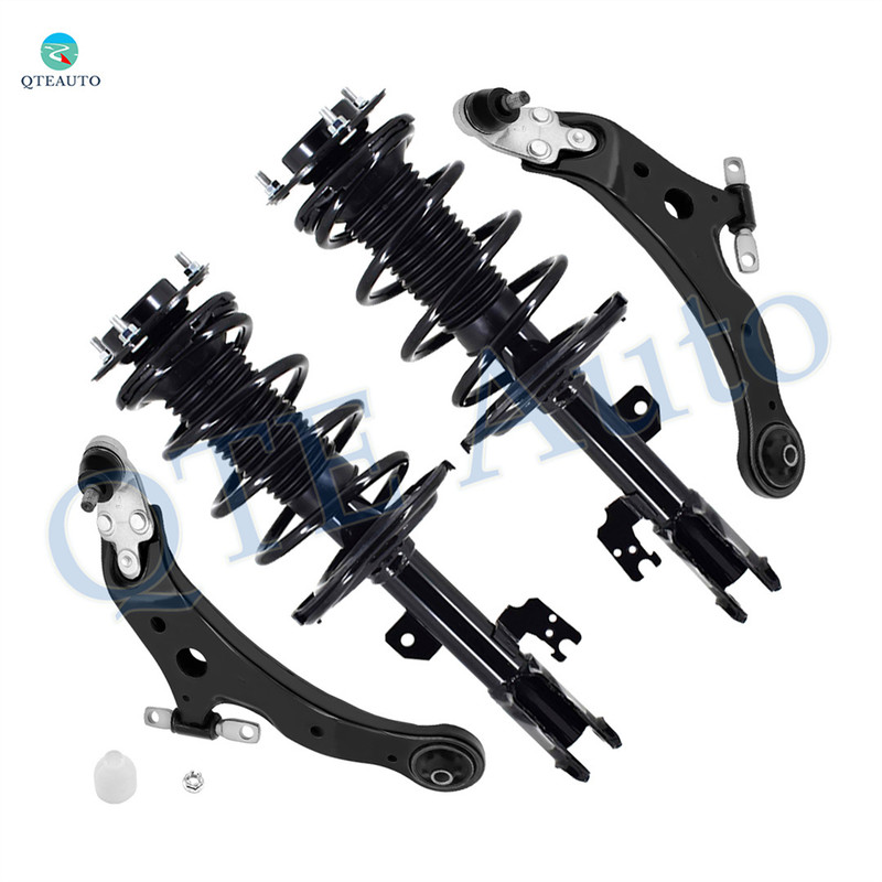 Set of 4 Front Lower Control Arm Ball Joint-Quick Complete Strut-Coil Spring For 2009-2012 Lexus ES350