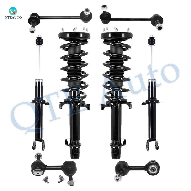 Set of 8 Front Sway Bar Link-Quick Complete Strut-Coil Spring Assembly-Rear Sway Bar Link-Suspension Strut Assembly For 2010-2014 Acura TSX