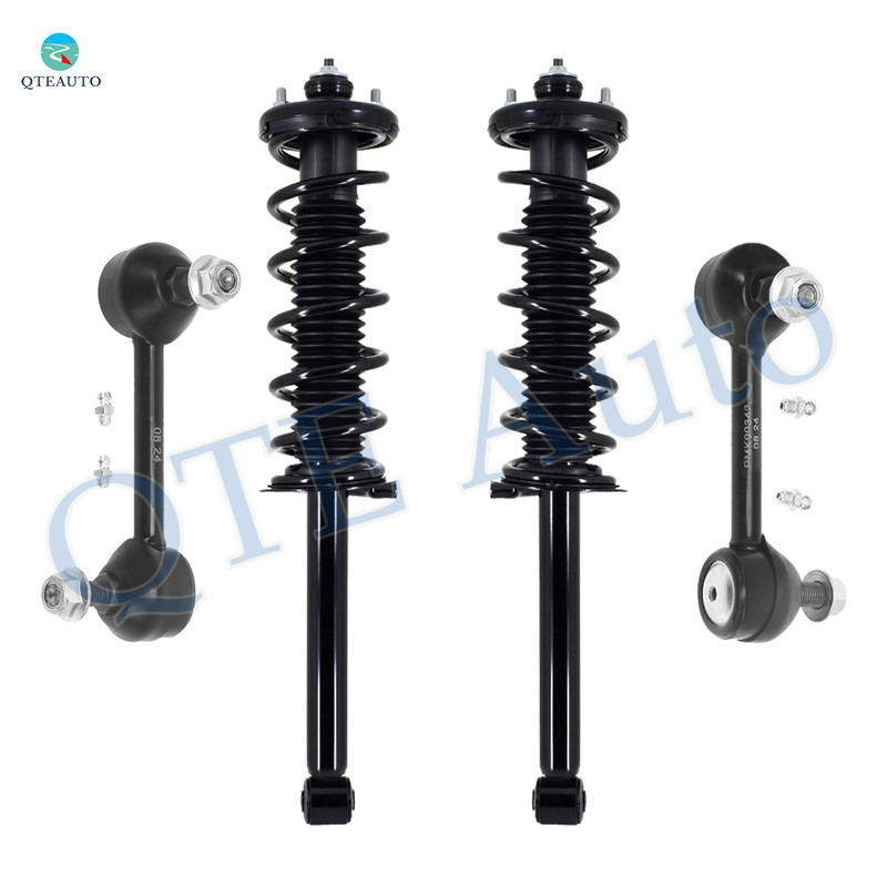Set of 4 Rear Sway Bar Link-Quick Complete Strut-Coil Spring Assembly For 2003-2007 Honda Accord