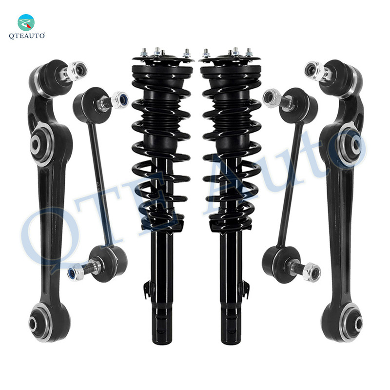 Set of 6 Front Lower Forward Control Arm Ball Joint-Sway Bar Link-Quick Complete Strut-Coil Spring Assembly For 2006 2007 Mercury Milan FWD