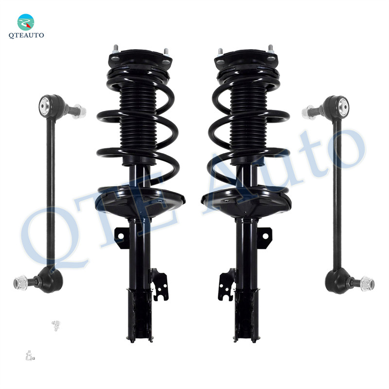 Set of 4 Front Sway Bar Link-Quick Complete Strut-Coil Spring Assembly For 2004-2006 Toyota Sienna