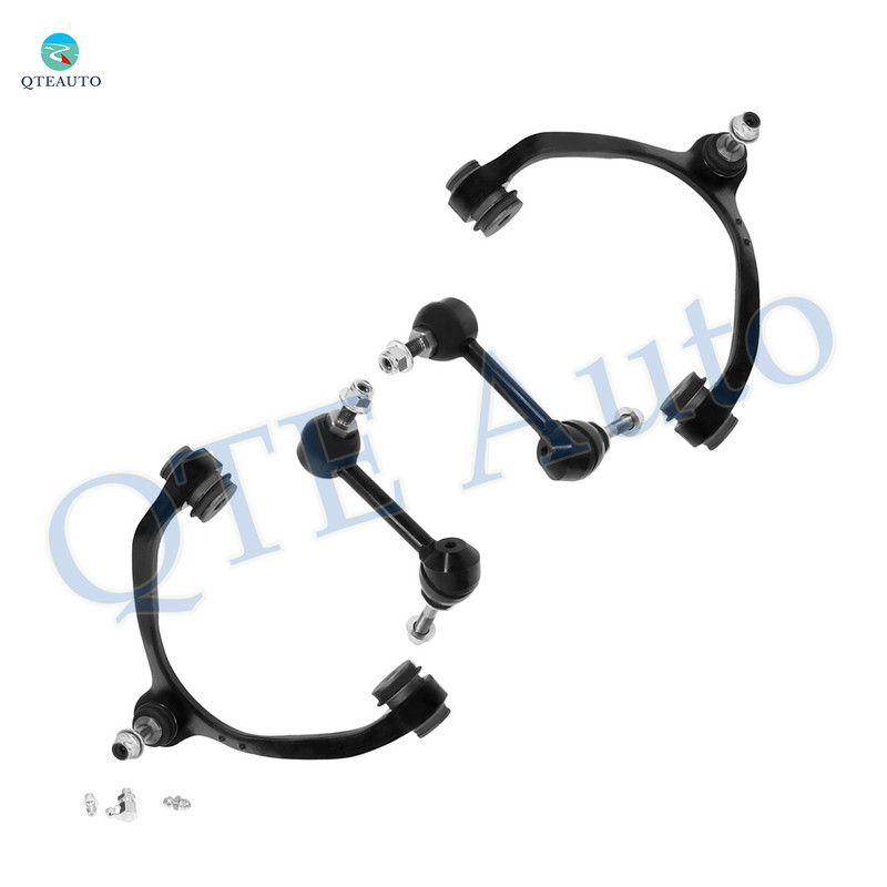 Set of 4 Front Upper Control Arm Ball Joint-Sway Bar Link For 2003-2011 Lincoln Town Car