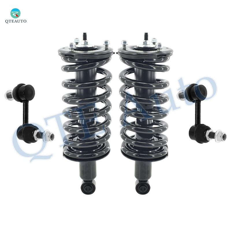 Set of 4 Front Sway Bar Link-Quick Complete Strut-Coil Spring Assembly For 2004-2015 Nissan Titan