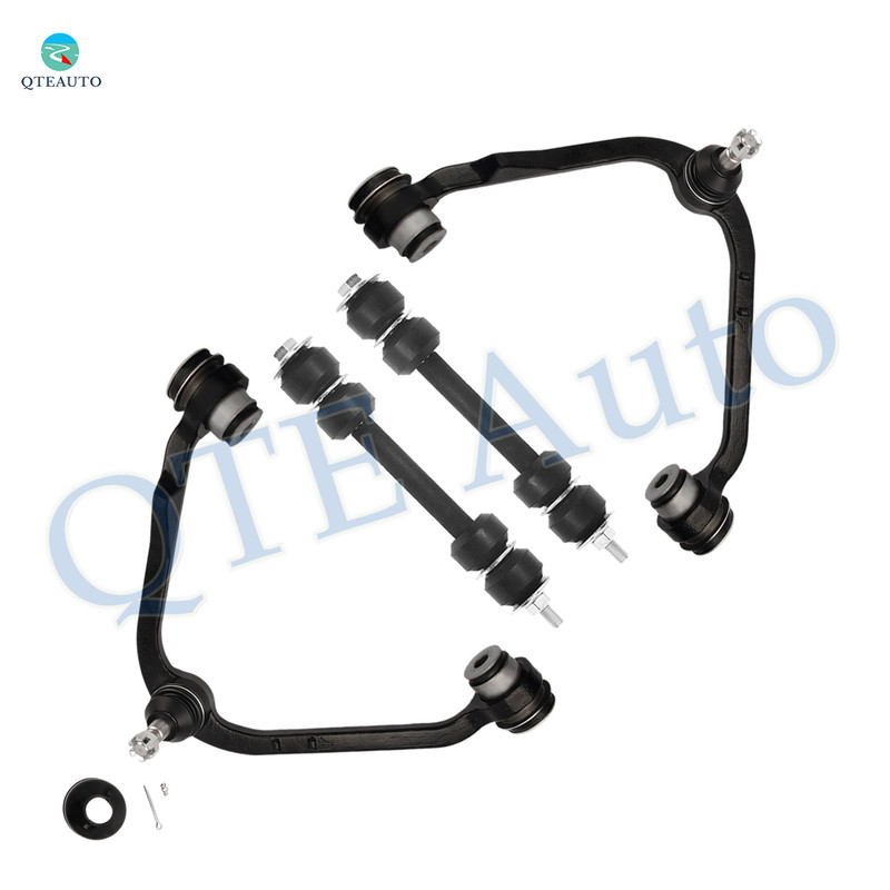 Set of 4 Front Upper Control Arm Ball Joint-Sway Bar Link For 1998-2002 Lincoln Navigator RWD