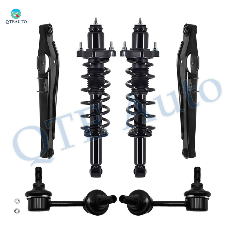 Set of 6 Rear Lower Control Arm-Sway Bar Link-Quick Complete Strut-Coil Spring Assembly For 2007-2009 Jeep Patriot