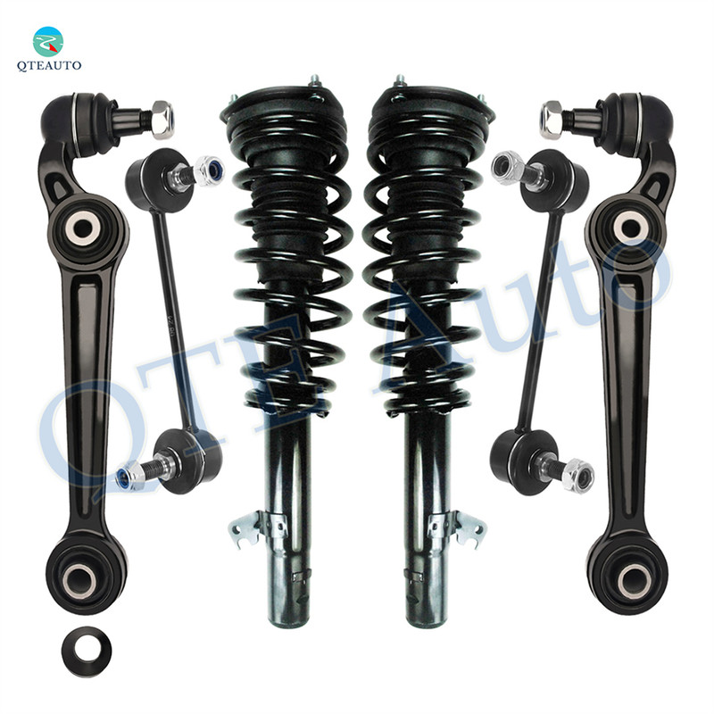 Set of 6 Front Lower Forward Control Arm Ball Joint-Sway Bar Link-Quick Complete Strut-Coil Spring Assembly For 2008 Mazda 6 S