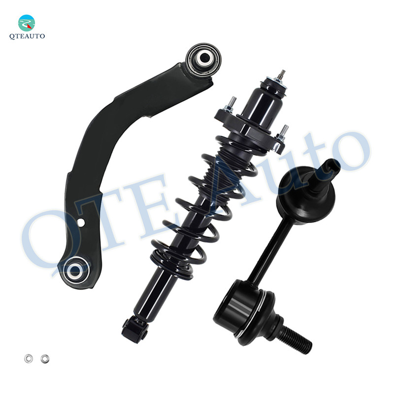 Set of 3 Rear Upper Control Arm-Sway Bar Link-Quick Complete Strut-Coil Spring Assembly For 2007-2009 Jeep Compass