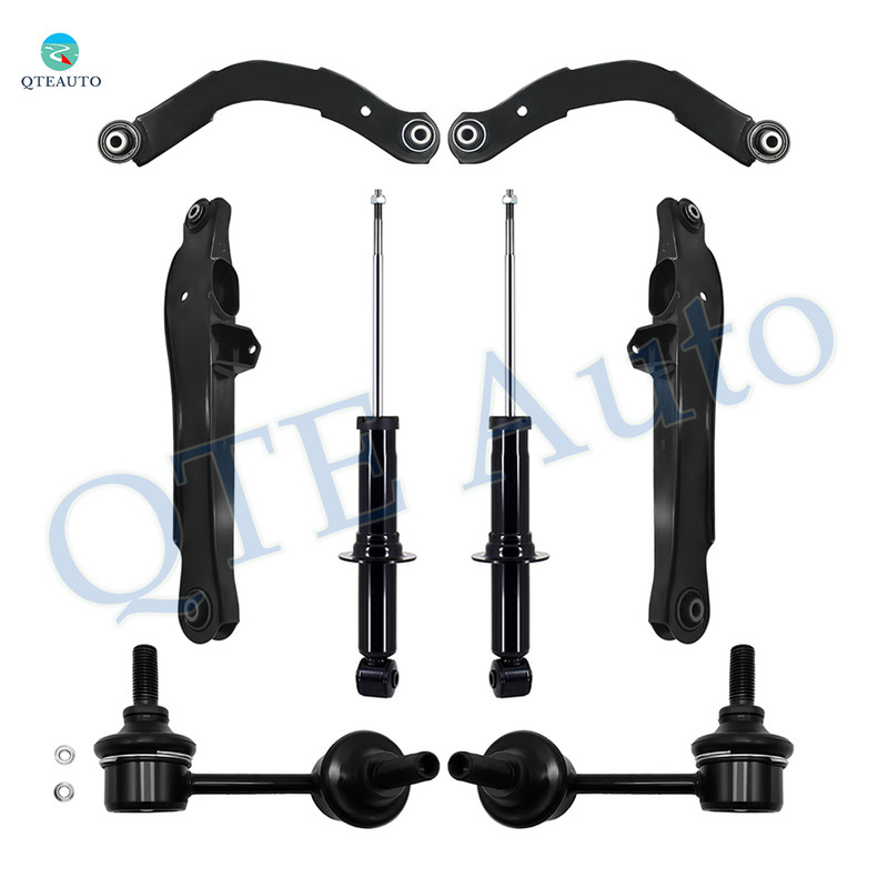Set of 8 Rear Lower Rearward-Upper Control Arm-Sway Bar Link-Suspension Strut Assembly For 2007-2009 Dodge Caliber