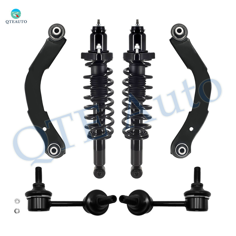 Set of 6 Rear Upper Control Arm-Sway Bar Link-Quick Complete Strut-Coil Spring Assembly For 2007-2009 Dodge Caliber