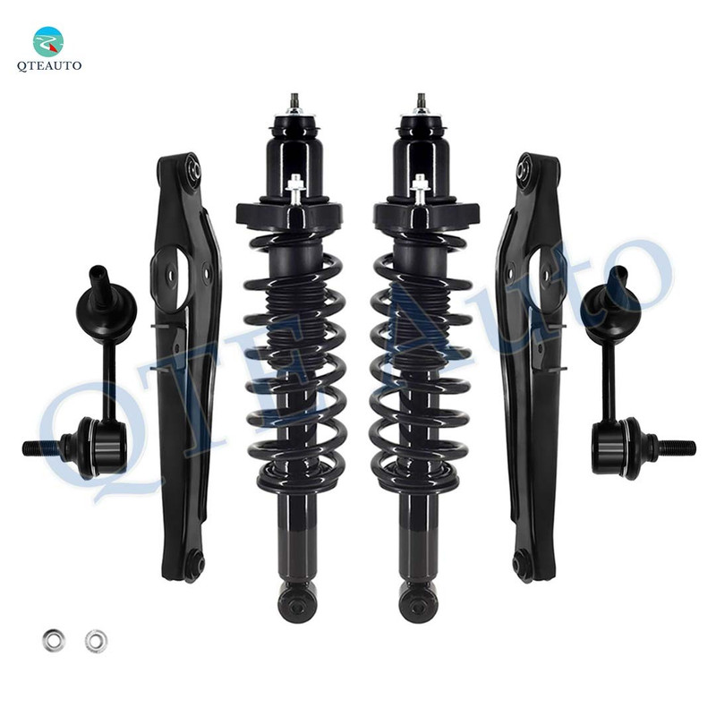 Set of 6 Rear Lower Control Arm-Sway Bar Link-Quick Complete Strut-Coil Spring Assembly For 2007-2009 Dodge Caliber