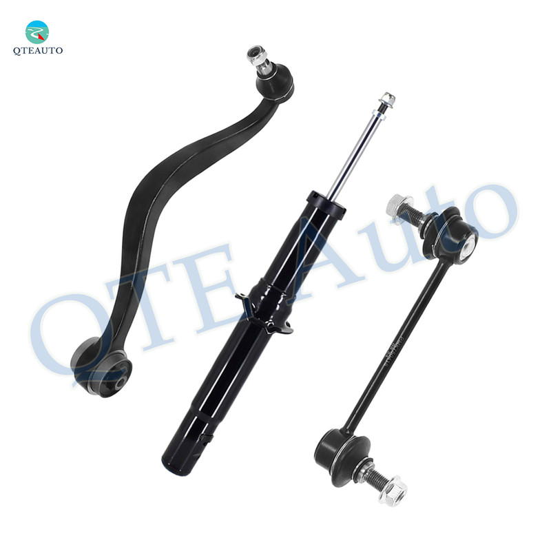 Set of 3 Front Left Lower Rearward Control Arm Ball Joint-Sway Bar Link-Suspension Strut Assembly For 2010-2012 Ford Fusion