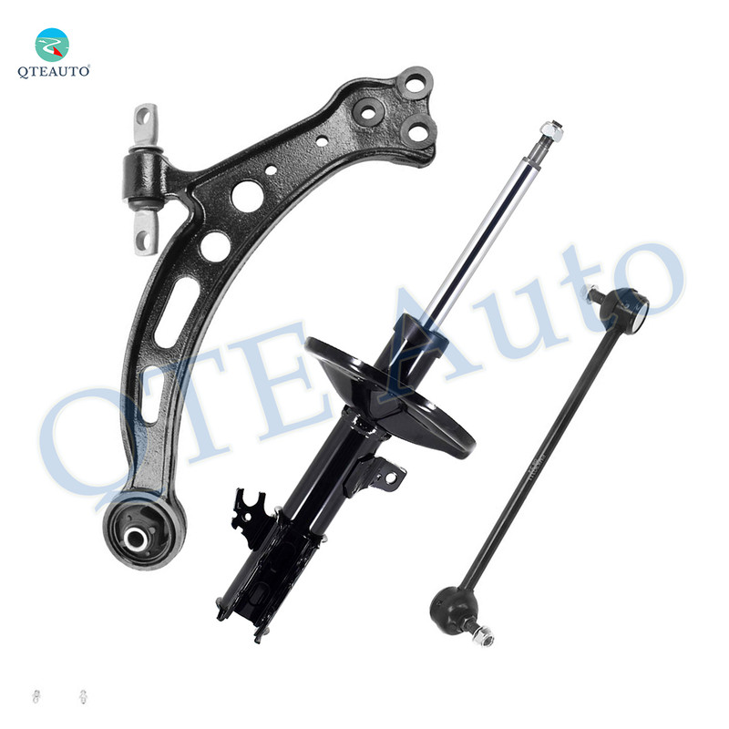 Set of 3 Front Left Lower Control Arm-Sway Bar Link-Suspension Strut Assembly For 1997-2001 Lexus ES300