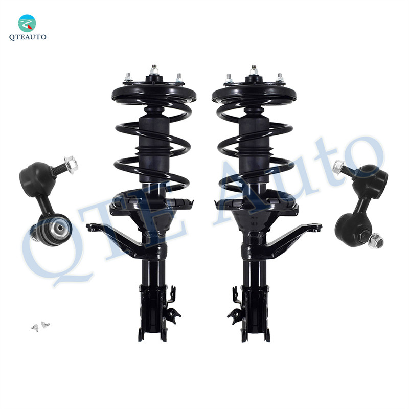 Set of 4 Front Sway Bar Link-Quick Complete Strut-Coil Spring Assembly For 2002-2006 Honda CR-V