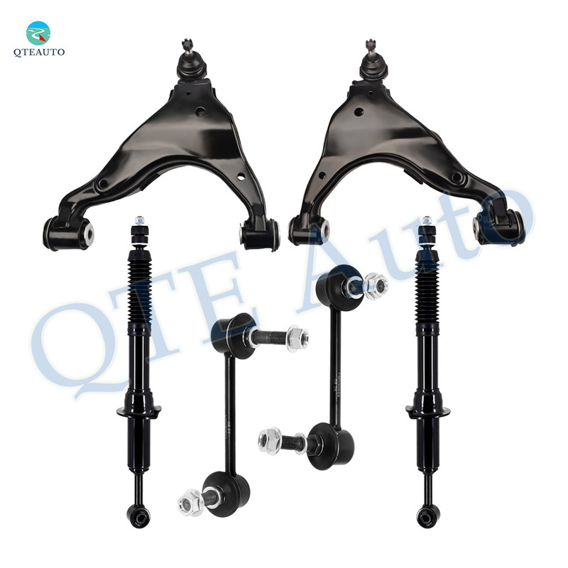 Set of 6 Front Lower Control Arm Ball Joint-Sway Bar Link-Suspension Strut Assembly For 2007-2009 Toyota FJ Cruiser Monotube Performance Upgrade