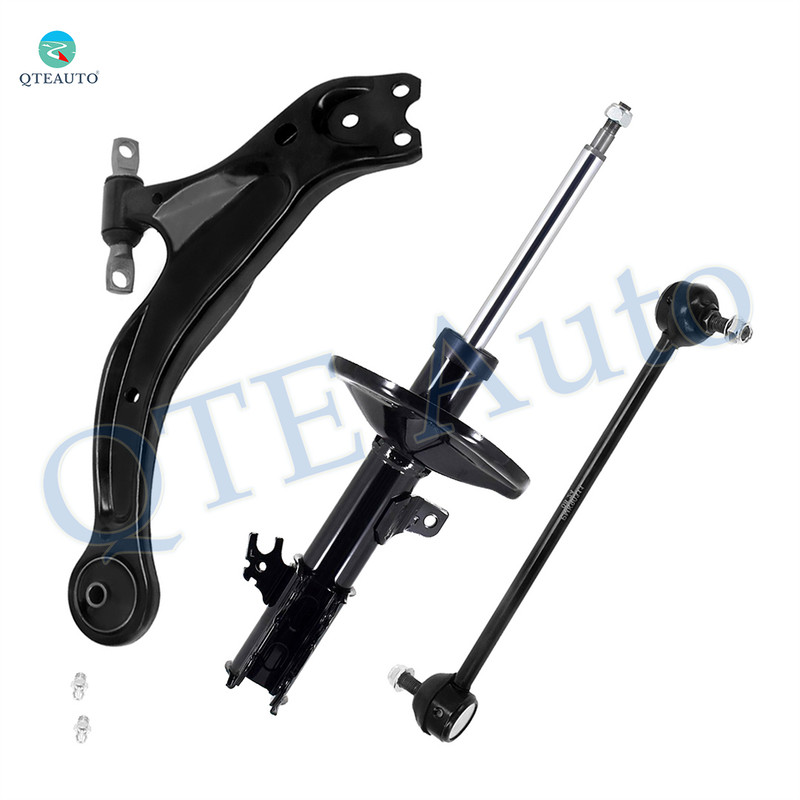 Set of 3 Front Left Lower Control Arm Ball Joint-Sway Bar Link-Suspension Strut Assembly For 1998-2003 Toyota Avalon