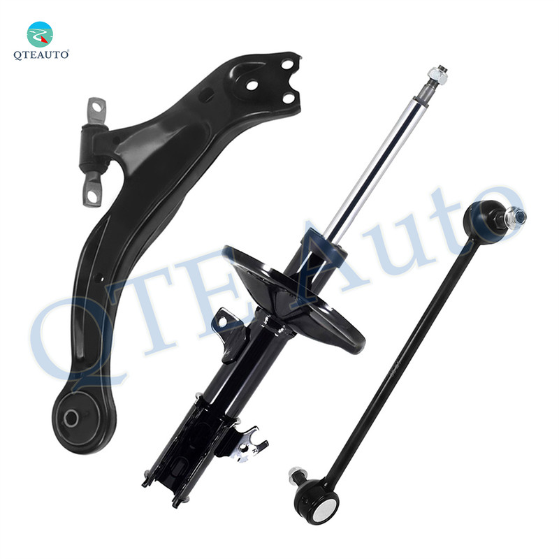 Set of 3 Front Right Lower Control Arm Ball Joint-Sway Bar Link-Suspension Strut Assembly For 1999-2003 Toyota Solara
