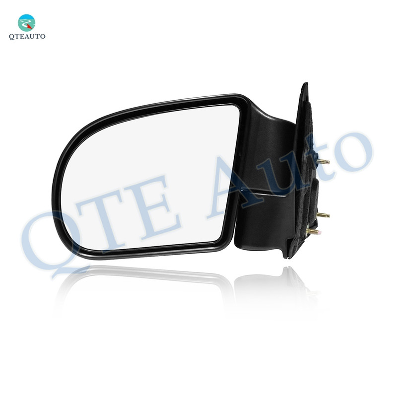 Left Driver Side Mirror, Manual Adjust Non-Heated Textured Black Manual Folding For 1998-2004 Chevrolet S10 Without Signal Light, Blind Spot Monitor, Memory & Auto-Dimming