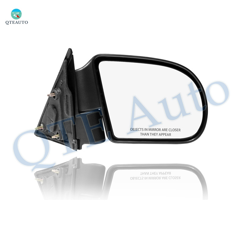 Right Passenger Side Mirror, Manual Adjust Non-Heated Textured Black Manual Folding For 1998-2004 Chevrolet S10 Without Signal Light, Blind Spot Monitor, Memory & Auto-Dimming