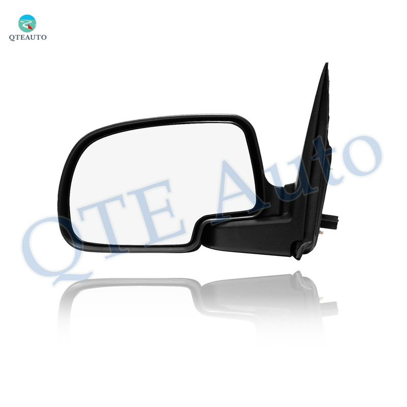 Left Driver Side Mirror, Manual Adjust Non-Heated Chrome Manual Folding For 2000-2005 Chevrolet Tahoe Without Signal Light, Blind Spot Monitor, Memory & Auto-Dimming