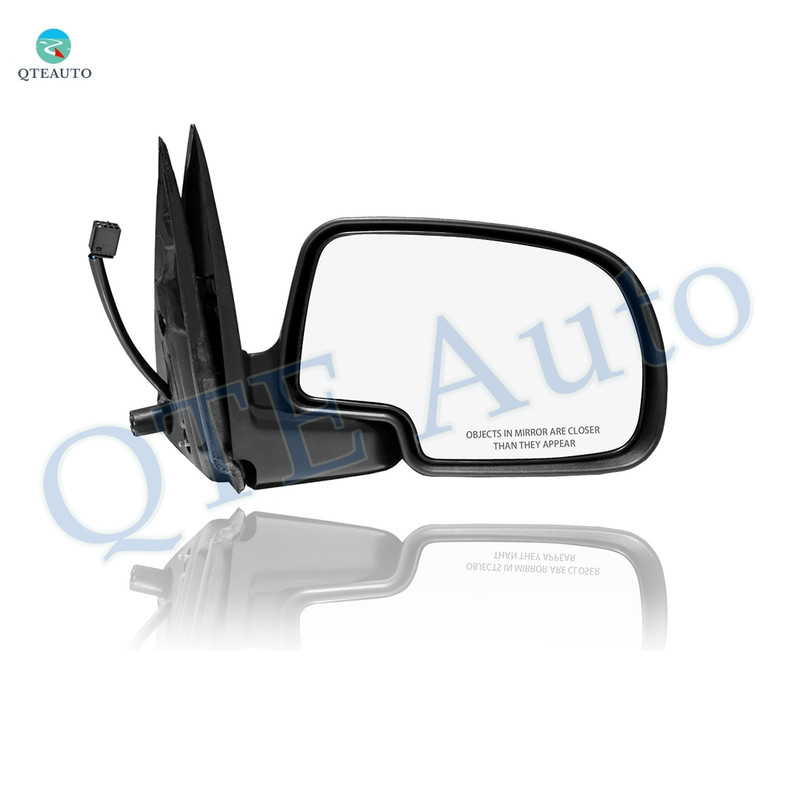 Right Passenger Side Mirror, Power Adjust Non-Heated Chrome Manual Folding For 2001 2002 Chevrolet Silverado 3500 Without Signal Light, Blind Spot Monitor, Memory & Auto-Dimming