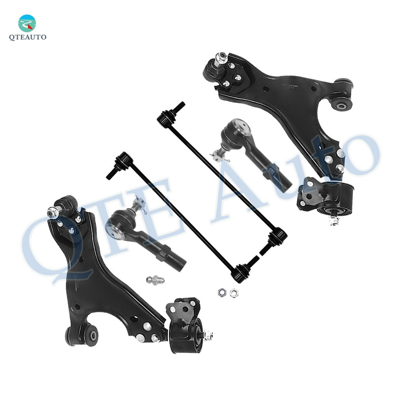 Set of 6 Front Lower Control Arm Ball Joint-Sway Bar Link-Outer Tie Rods Suspension Kit For 2007-2010 Saturn Outlook