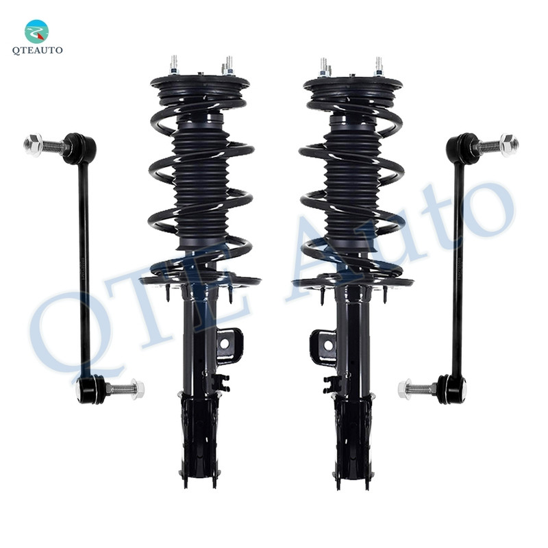 Set of 4 Front Sway Bar Link-Quick Complete Strut-Coil Spring Assembly For 2013-2019 Ford Flex