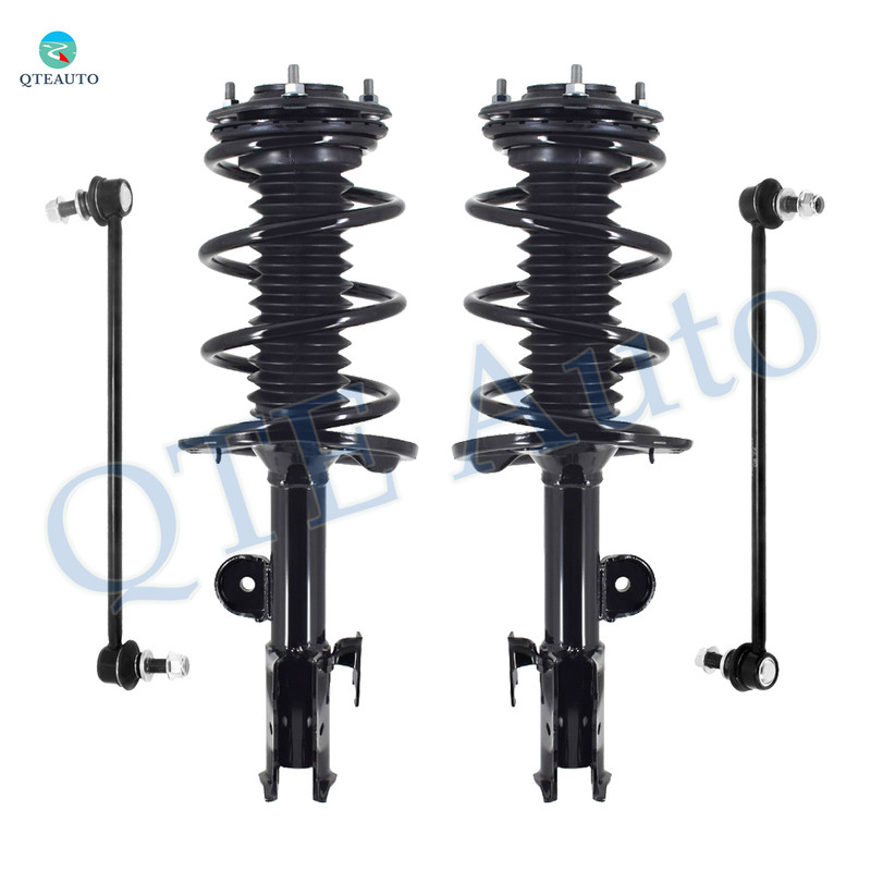 Set of 4 Front Sway Bar Link-Quick Complete Strut-Coil Spring Assembly For 2006-2012 Toyota RAV4 V6