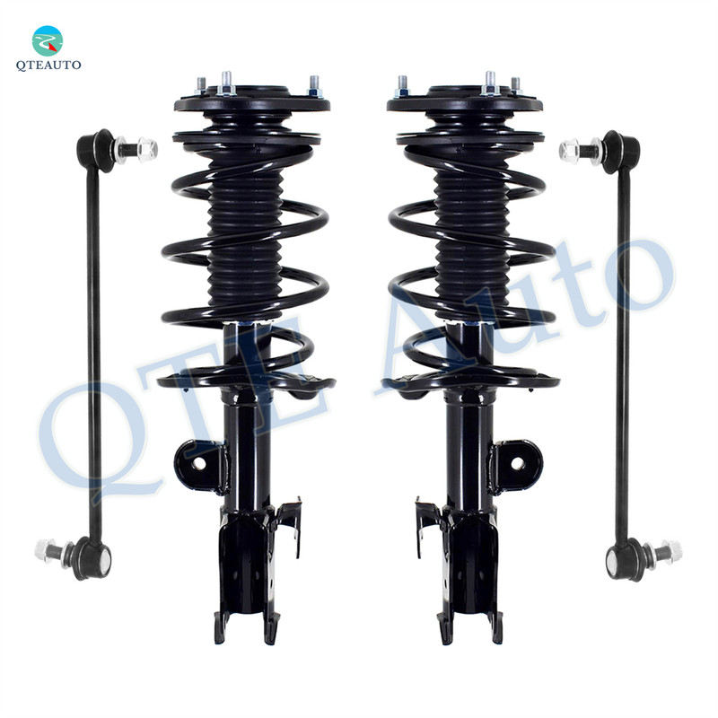 Set of 4 Front Sway Bar Link-Quick Complete Strut-Coil Spring Assembly For 2014-2017 Lexus CT200H