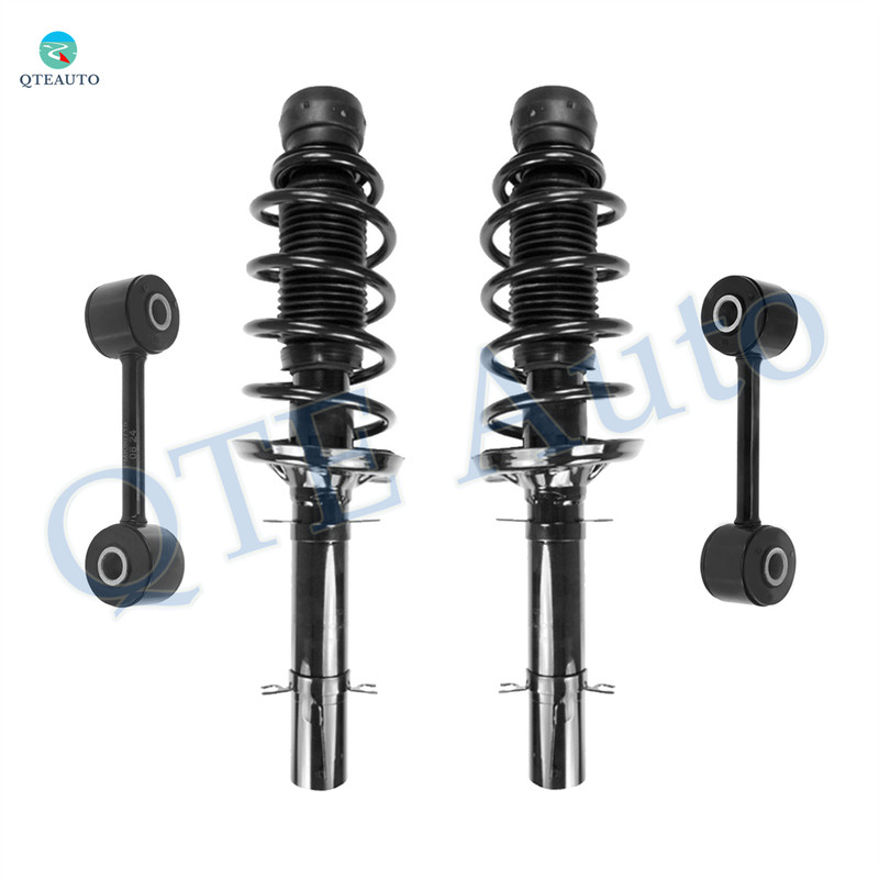 Set of 4 Front Sway Bar Link-Quick Complete Strut-Coil Spring Assembly For 2003-2005 Volkswagen Beetle