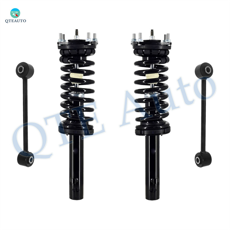 Set of 4 Front Sway Bar Link-Quick Complete Strut-Coil Spring Assembly For 2006-2010 Jeep Commander