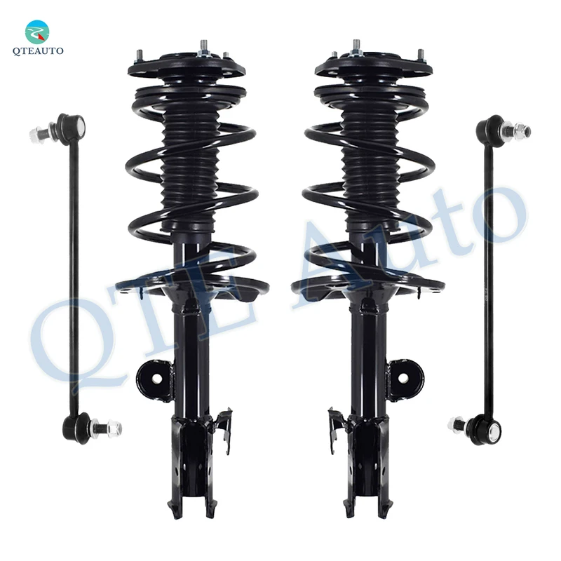 Set of 4 Front Sway Bar Link-Quick Complete Strut-Coil Spring Assembly For 2006-2008 Toyota RAV4