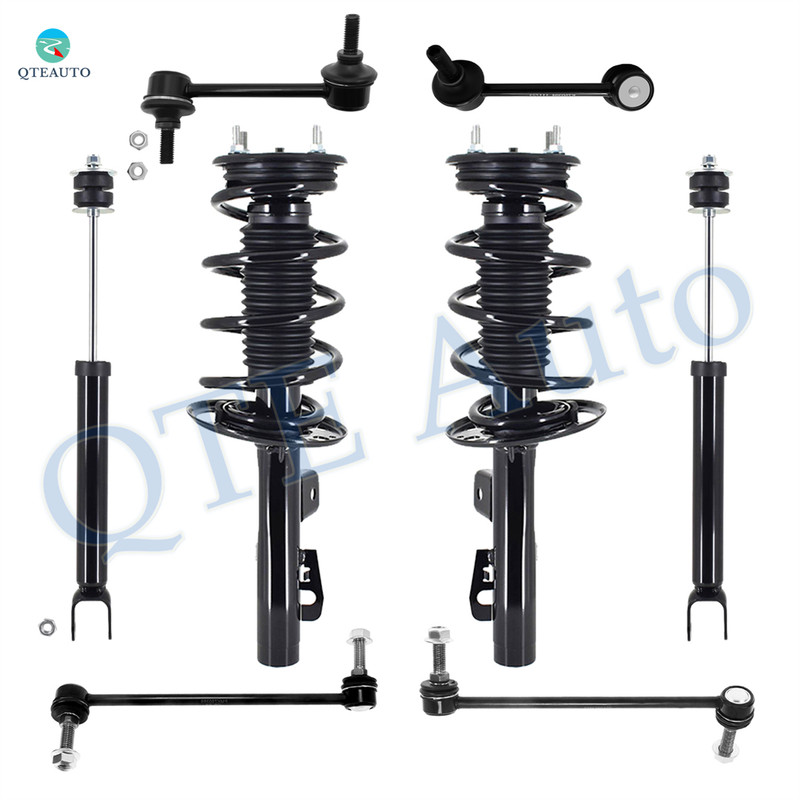 Set of 8 Front Sway Bar Link-Quick Complete Strut-Coil Spring Assembly-Rear Sway Bar Link-Shock Absorber For 2012 Ford Taurus