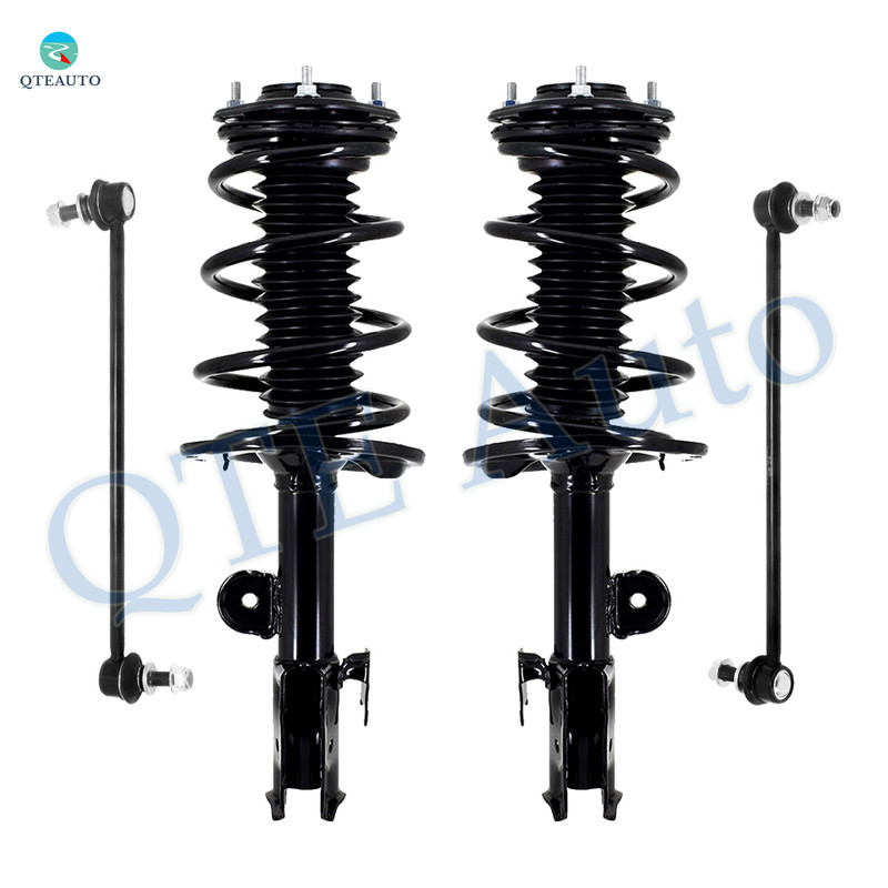 Set of 4 Front Sway Bar Link-Quick Complete Strut-Coil Spring Assembly For 2013-2018 Toyota RAV4