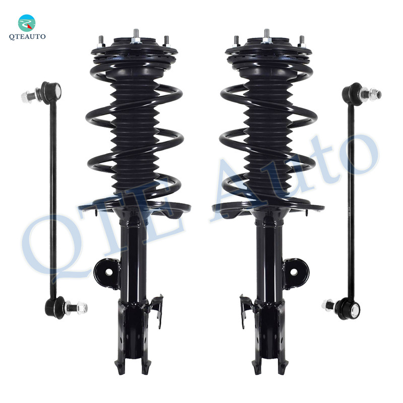 Set of 4 Front Sway Bar Link-Quick Complete Strut-Coil Spring Assembly For 2006-2012 Toyota RAV4