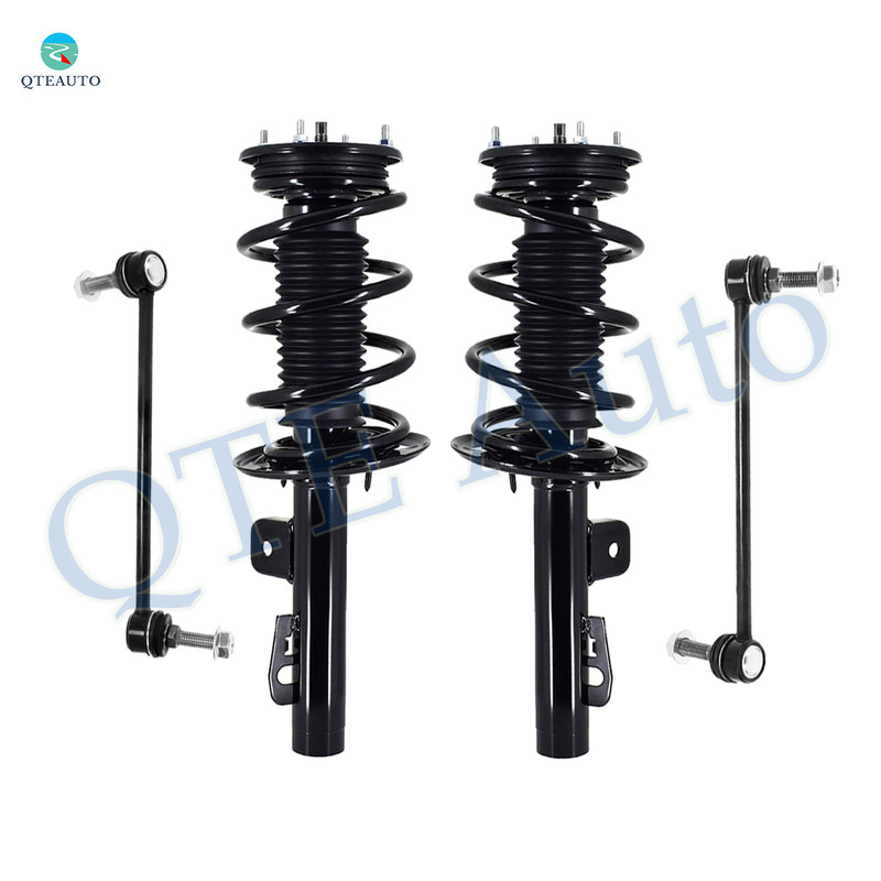 Set of 4 Front Sway Bar Link-Quick Complete Strut-Coil Spring Assembly For 2010 2011 Ford Taurus