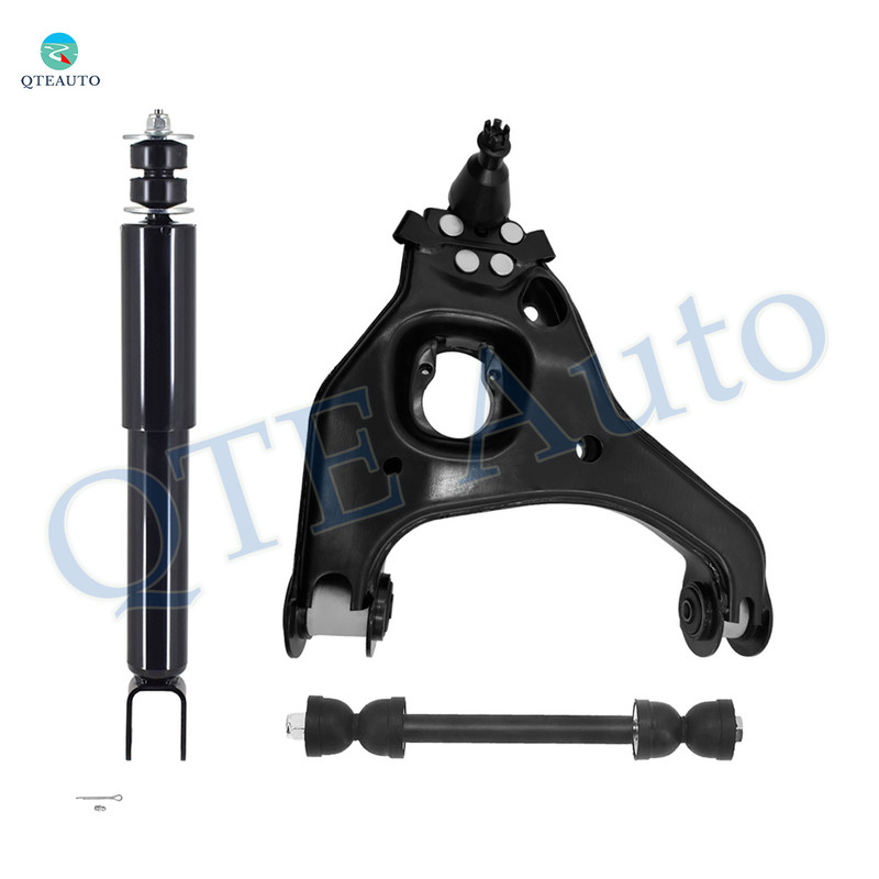 Set of 3 Front Right Upper Control Arm Ball Joint-Sway Bar Link-Shock Absorber For 2004-2006 Chevrolet Silverado 1500 RWD