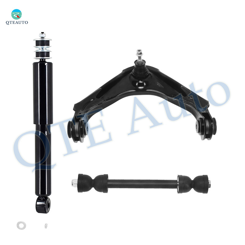 Set of 3 Front Upper Control Arm Ball Joint-Sway Bar Link-Shock Absorber For 2001-2010 Chevrolet Silverado 2500 HD