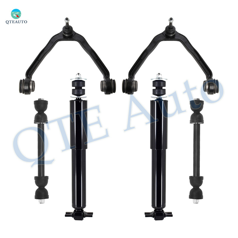 Set 6 Front Upper Control Arm Ball Joint-Sway Bar Link-Shock Absorber For 1999-2006 Chevrolet Silverado 1500 RWD