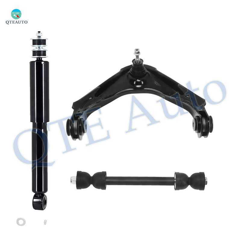 Set of 3 Front Upper Control Arm Ball Joint-Sway Bar Link-Shock Absorber For 2001-2006 Chevrolet Silverado 3500 Monotube Performance Upgrade