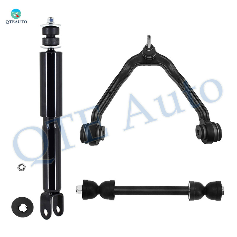 Set of 3 Front Upper Control Arm Ball Joint-Sway Bar Link-Shock Absorber For 2000-2006 GMC Yukon XL 1500 Exc. Z55 Autoride Suspension