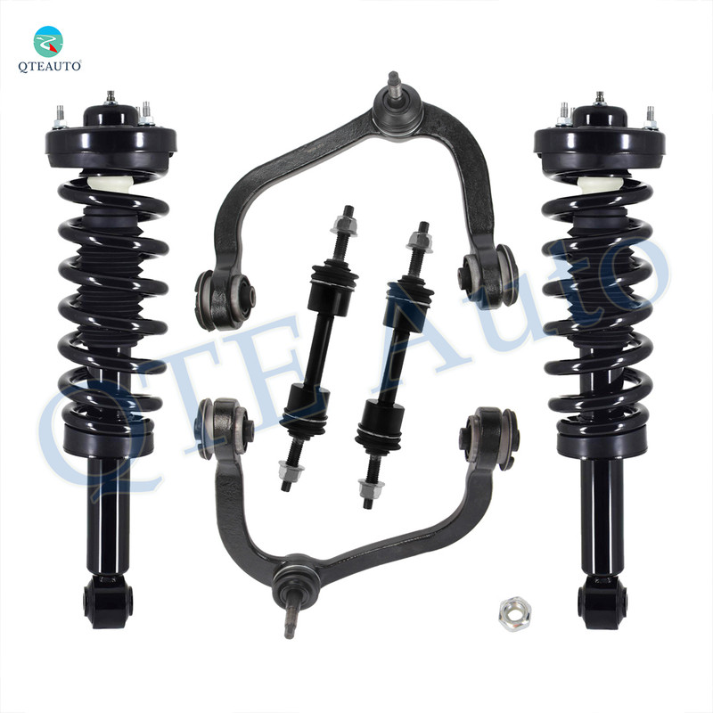 Set of 6 Front Upper Control Arm Ball Joint-Sway Bar Link-Quick Complete Strut-Coil Spring Assembly For 2009-2013 Ford F-150
