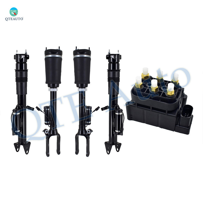 Full Set Air Suspension Solenoid Valve Block-Front Air Airmatic Suspension Spring Strut-Rear Air Shock Absorber For 2007-2009 Mercedes-Benz ML320