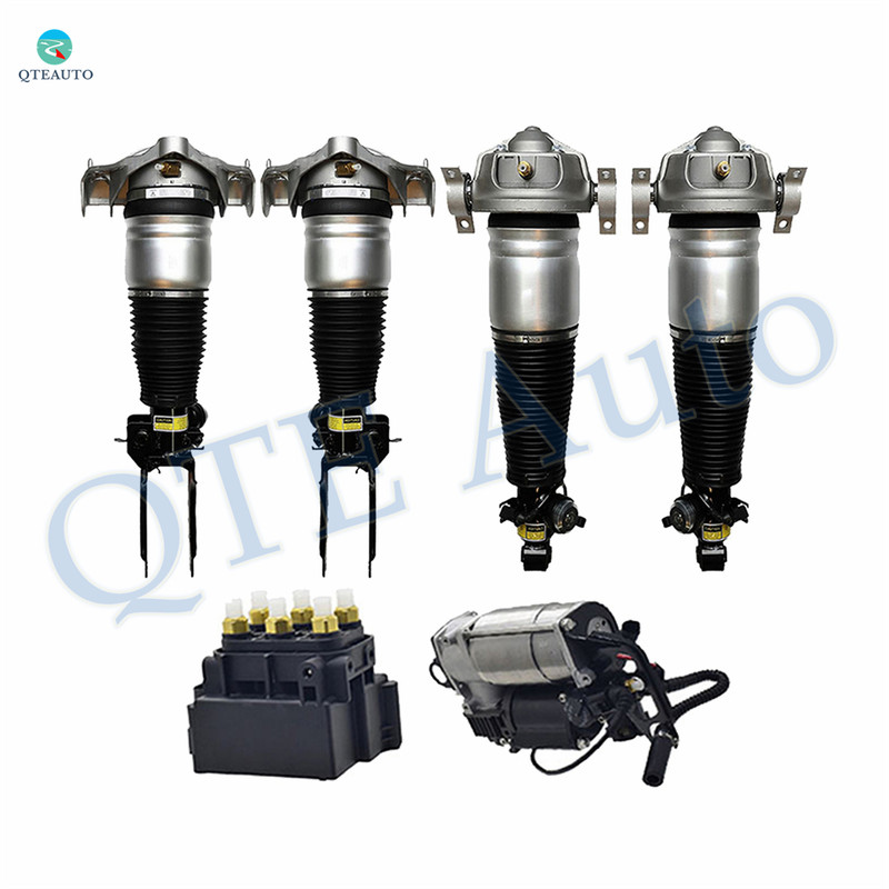 Full Set Air Suspension Compressor Pump-Air Suspension Valve Solenoid Block-Front-Rear Air Suspension Spring Strut For 2007-2015 Audi Q7