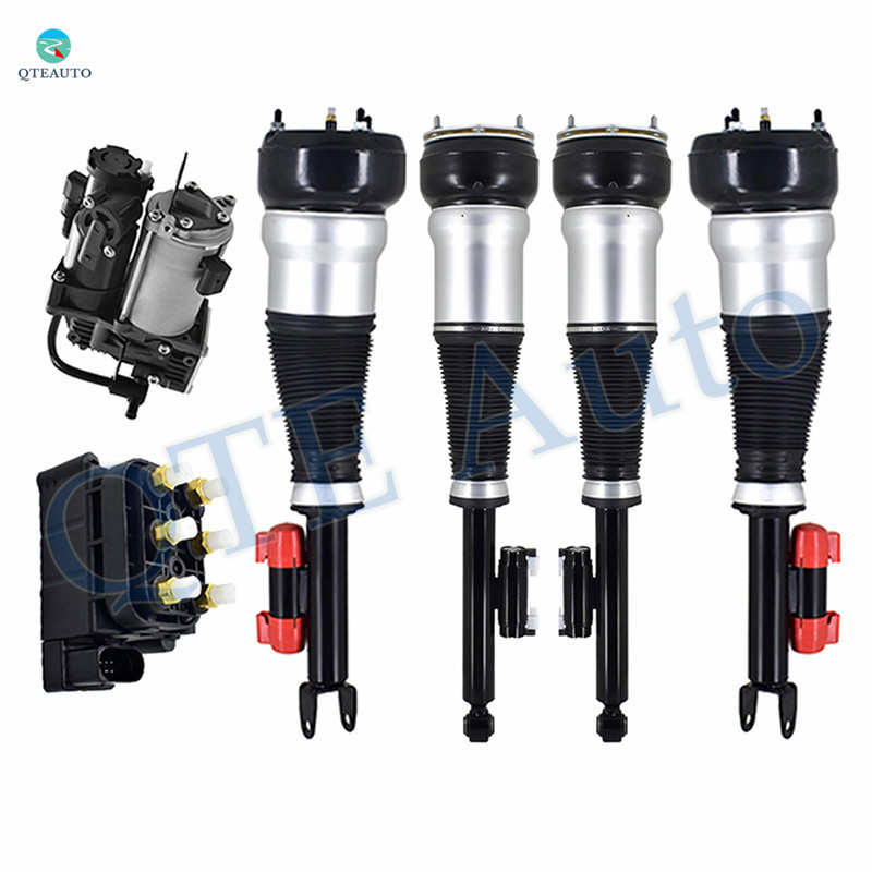 Full Set Air Suspension Compressor Pump-Air Suspension Valve Solenoid Block-Front-Rear Air Airmatic Suspension Spring Strut For 2014 2015 Mercedes-Benz S550 Base