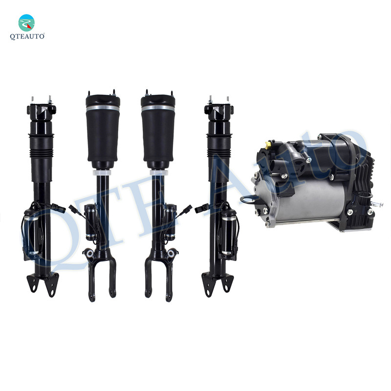 Full Set Air Suspension Compressor Pump-Front Air Airmatic Suspension Spring Strut-Rear Air Shock Absorber For 2010 2011 Mercedes-Benz ML450