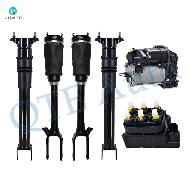 Full Set Air Suspension Solenoid Valve Block-Air Suspension Compressor Pump-Front Air Suspension Spring Strut-Rear Air Shock Absorber For 2007-2009 Mercedes-Benz GL320