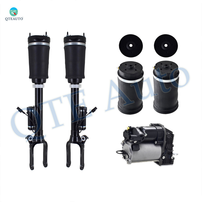 Full Set Air Suspension Compressor Pump-Front Air Airmatic Suspension Spring Strut-Rear Air Suspension Spring Bag For 2008-2011 Mercedes-Benz ML550